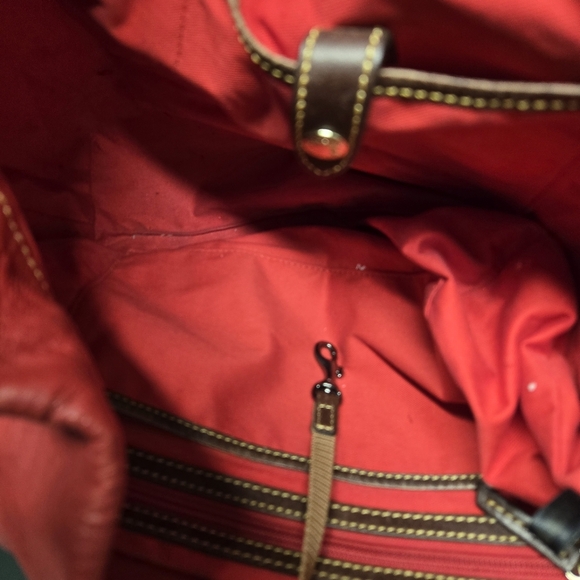 Dooney & Bourke Red Pebbled Leather Large Hobo Bag 2014 - Picture 14 of 16